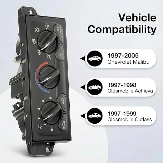 599-213 A/C Control Switch Air Conditioning Climate Control Module, Front - Image 2
