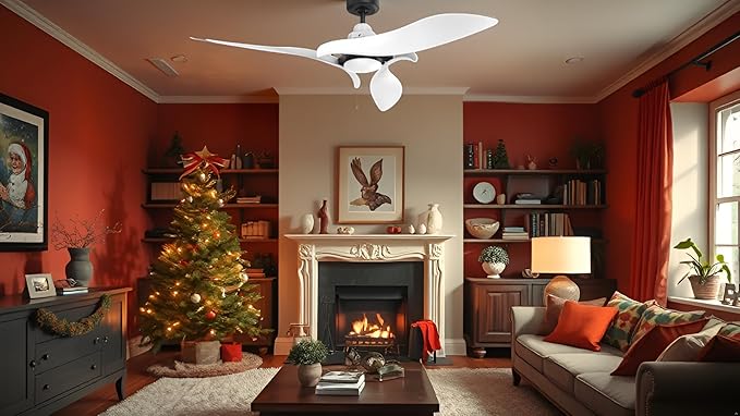 AEROFANTURE 54 Inch White Ceiling Fan, Quiet DC Motor - Image 3