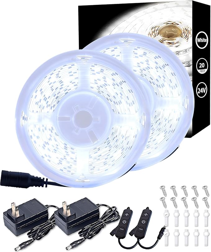 Aalnfe 2 Set Led Strip Lights for Bedroom Dimmable 10 FT 180 LEDs Rope Light by Aalnfe
