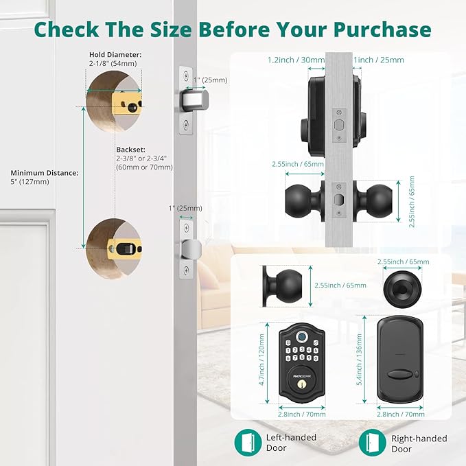 AkaGear DS10 Keyless Entry Door Lock - Image 7