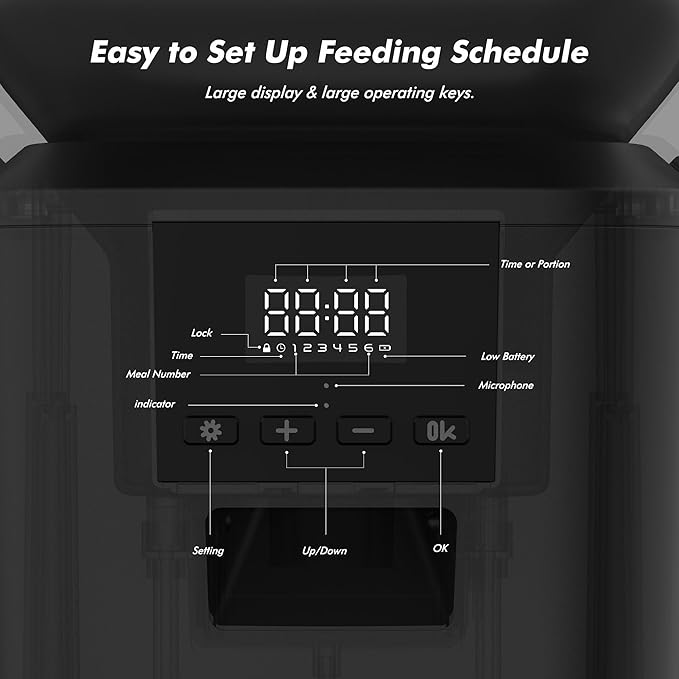 Automatic Dog Feeder - 8L/34 Cups Large Capacity Automatic Cat Food Dispenser - Image 8