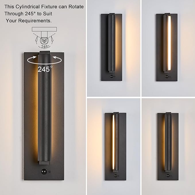 Tarentlight Modern PIR Motion Sensor Outdoor LED Wall Light, - Image 3