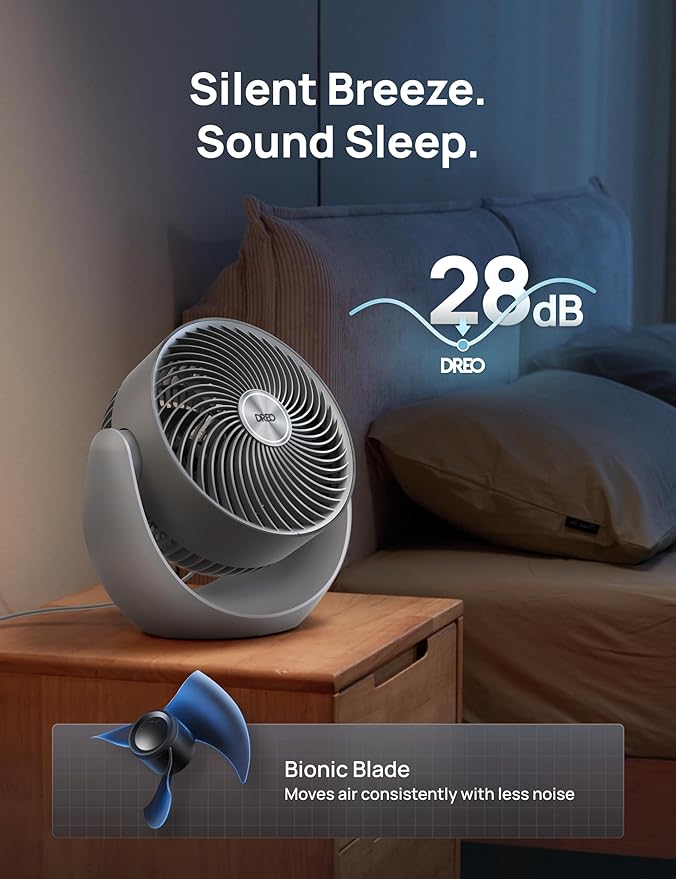 Dreo Fan for Bedroom, Table Air Circulator for Whole Room, 11 Inch, 40ft Strong - Image 5