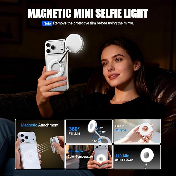 Magnetic Selfie Light, Phone Light Compatible - Image 3