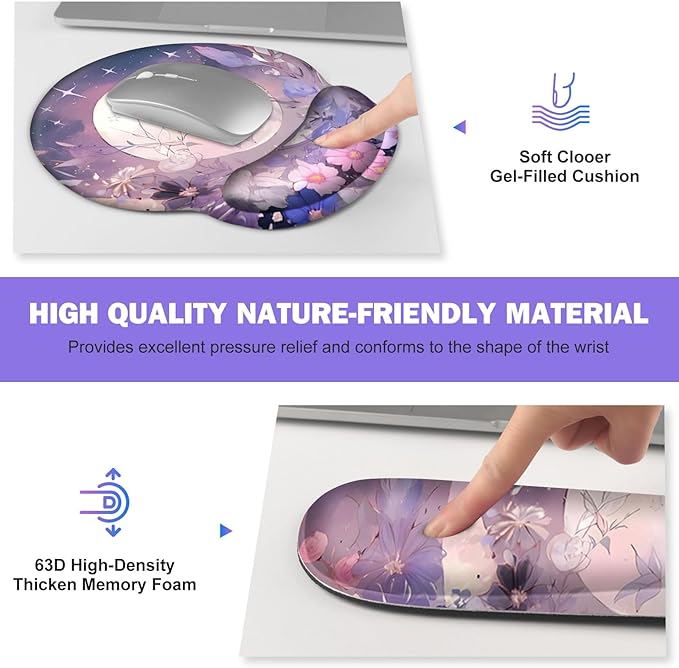 Large Desk Mat, Gaming Mouse Pad, Desk Pad Protector, XXL Mousepad + Keyboard - Image 5