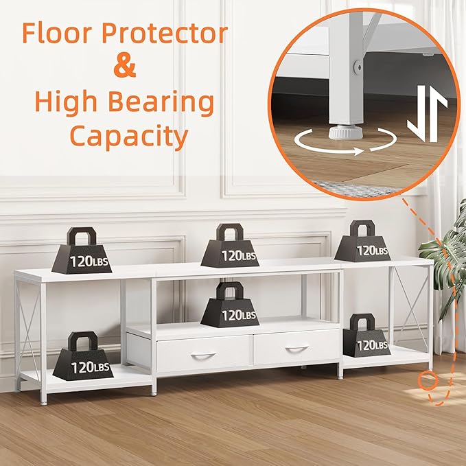 GYIIYUO TV Stand with Fabric Drawer - Image 6