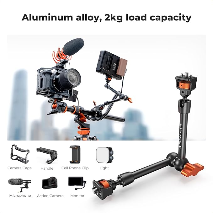 K&F CONCEPT 11" Magic Arm Clamp Kit - Image 4