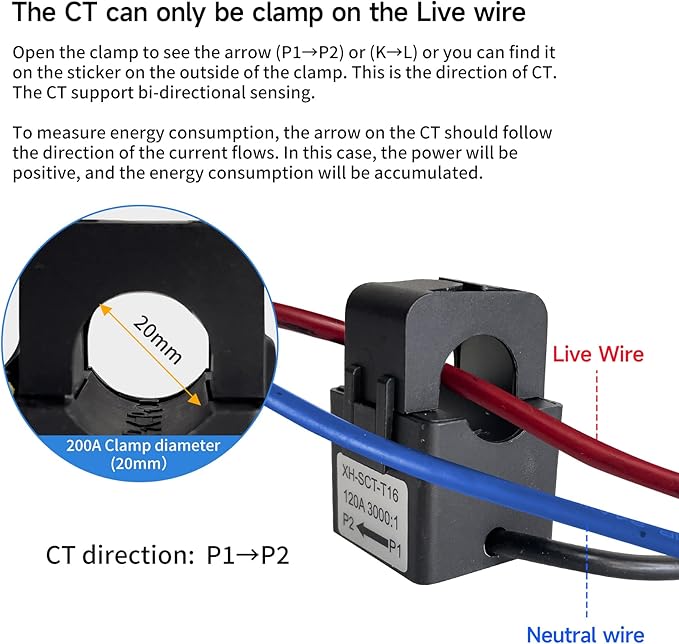 Smart Energy Monitor with 3 * 200A Circuit Level Sensors, Home Power Monitor - Image 5