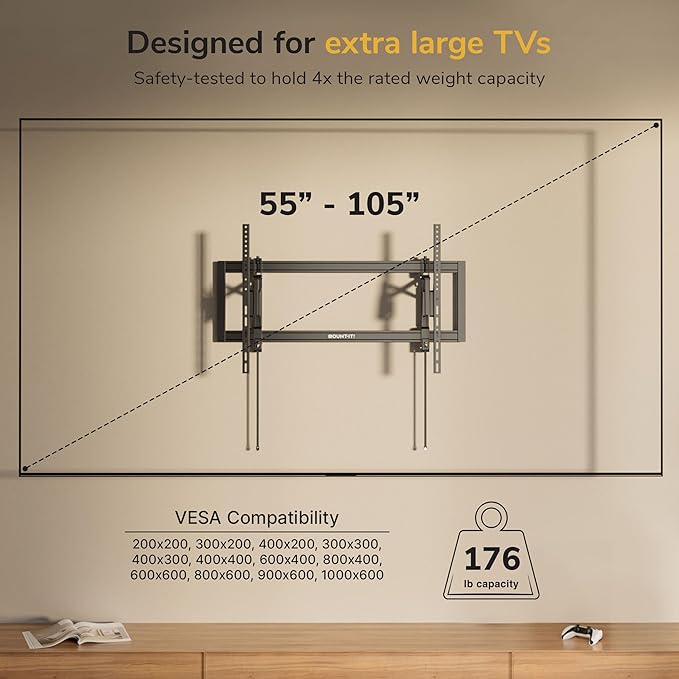 Mount-It! Advanced Extendable Tilt TV Wall Mount - Image 2