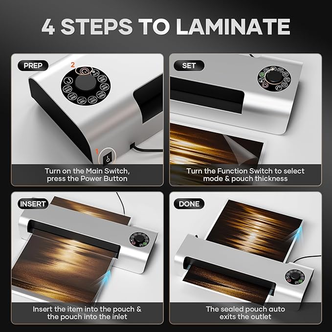 Crenova A3 Commercial Laminator Machine, 13 Inch 4-Roll Laminating Machine - Image 9