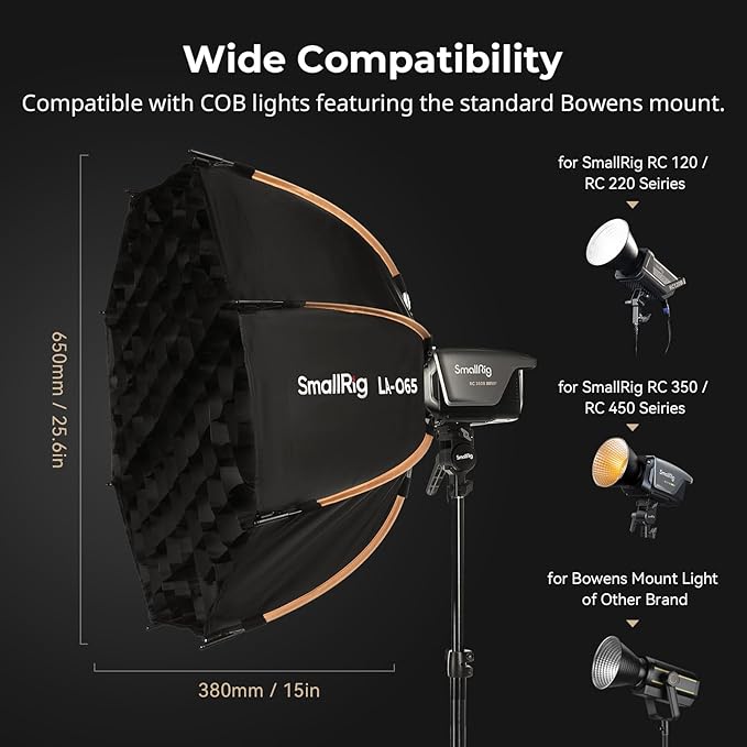 SmallRig LA-O65 Octagonal Softbox, 65cm/25.6in Quick Release Softbox - Image 2