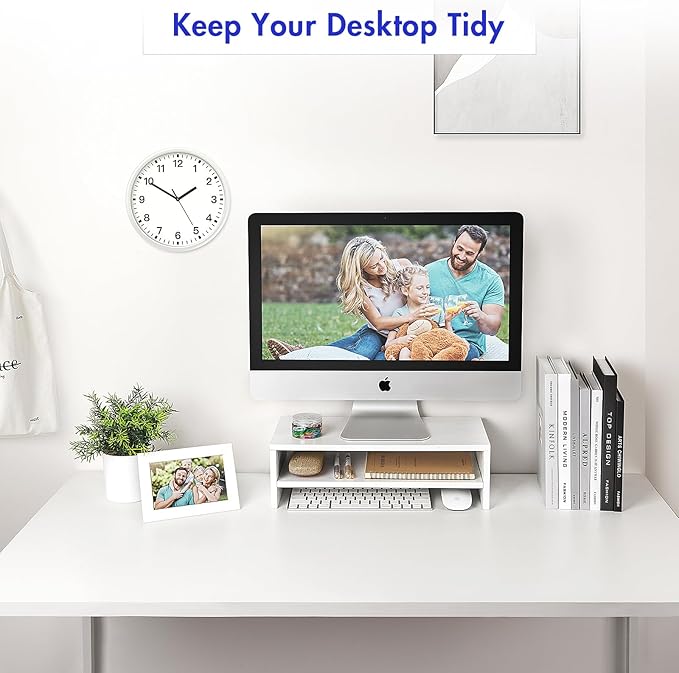 BEYGORM White Monitor Stand Riser - Image 4
