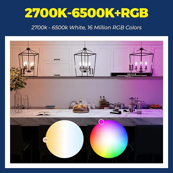 Lightinginside E12 Smart Light Bulbs 60W Equiv., Work - Image 5