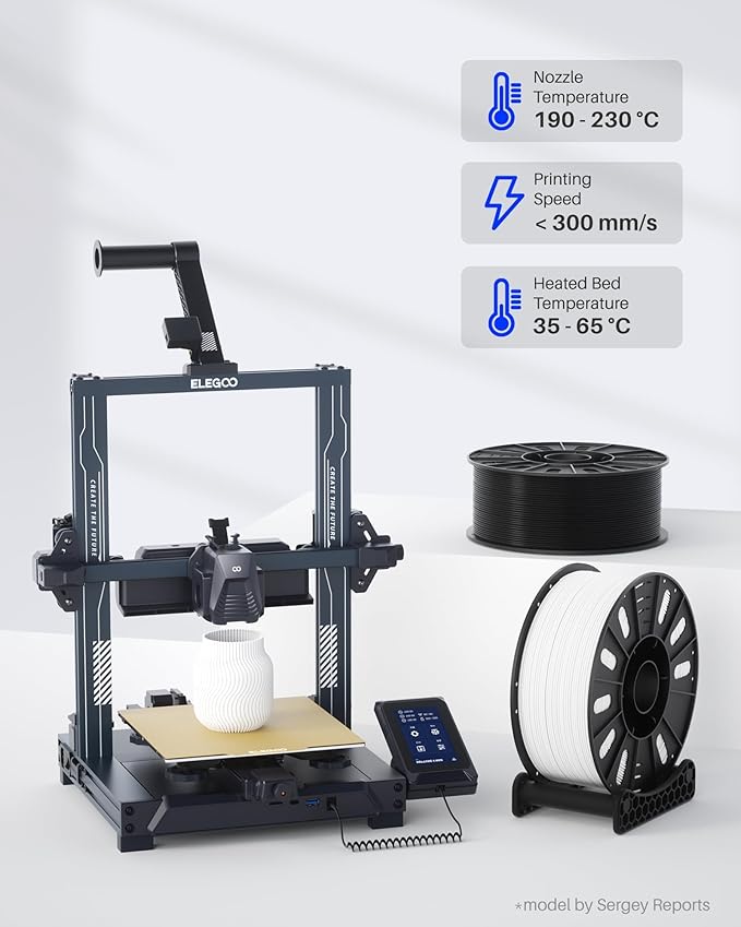 ELEGOO PLA Filament 1.75mm White 3KG, 3D Printer Filament Dimensional Accuracy - Image 5