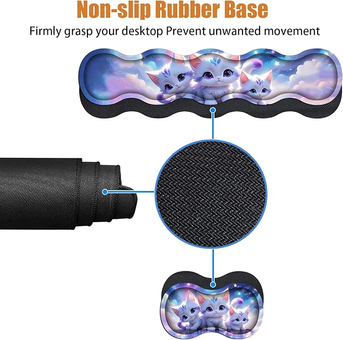 4 in 1 Ergonomic Keyboard Wrist Rest & Mouse Pad Wrist Rest Set, Large XXL - Image 4