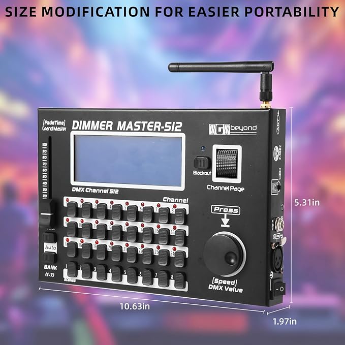 Ygybeyond Wireless DMX Controller, DMX512 Controller, 512Channel, Stage - Image 3