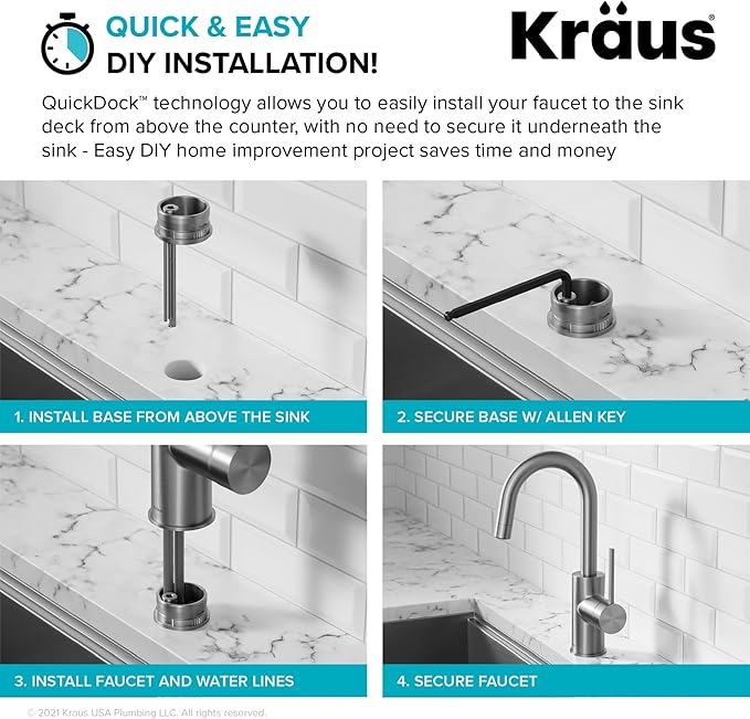 KRAUS Oletto Single Handle Kitchen Bar Faucet in Chrome Finish, KPF-2600CH - Image 7