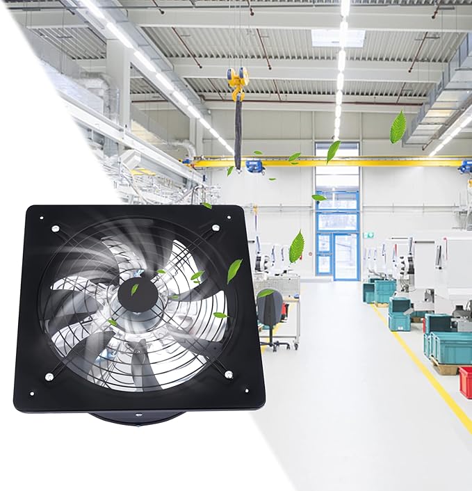 XUFOPLY 12 Inch Exhaust Fan, 110V 125W Wall Mounted Vent Fans 2800RPM Kitchen - Image 3