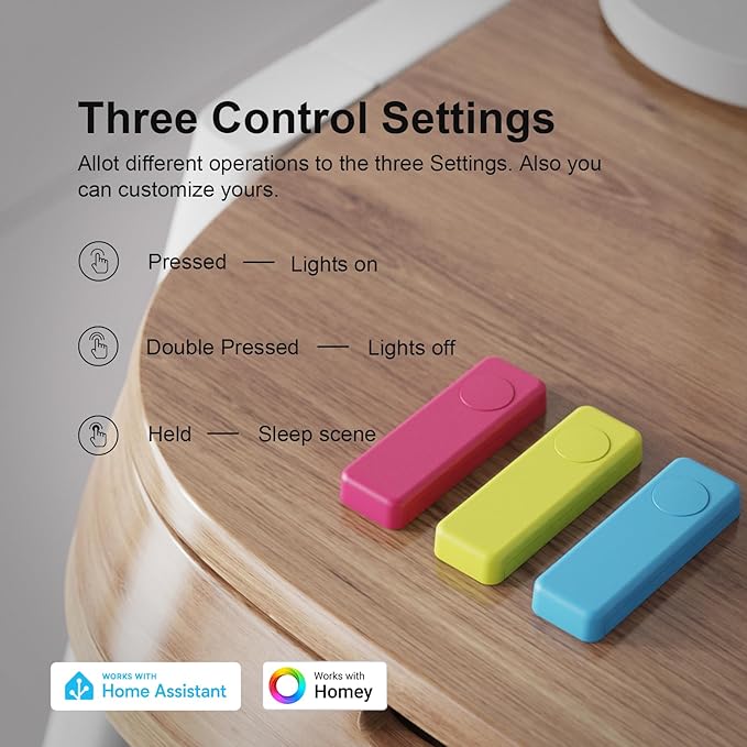 THIRDREALITY ZigBee Smart Button Yellow, 3-Way Remote Control, Require Zigbee - Image 2