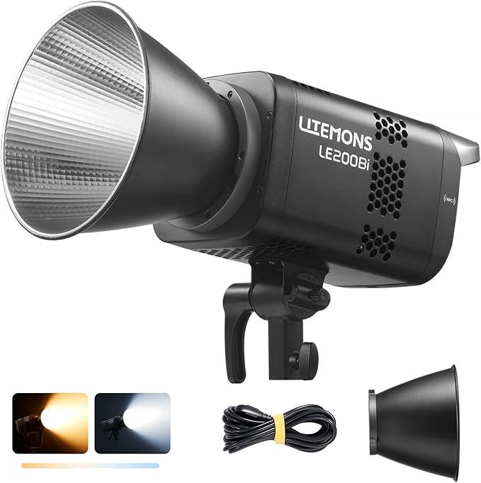 Godox Litemons LE200Bi 220W Bi-Color LED Video Light, 57700Lux@1M by GODOX