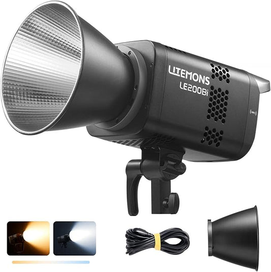 Godox Litemons LE200Bi 220W Bi-Color LED Video Light, 57700Lux@1M by GODOX