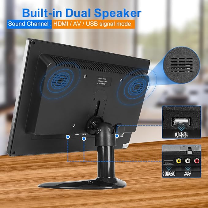 Suprlipy 10 inch FHD Small IPS Monitor LCD Display Screen 1920x1200 60Hz 16:10 - Image 5