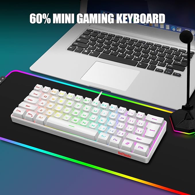 RedThunder 60% Mini Gaming Keyboard and Mouse Combo, Lightweight, Ultra-Compact - Image 7