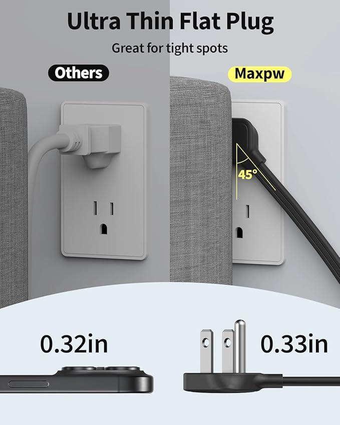 6 Ft Power Strip Surge Protector - Image 5