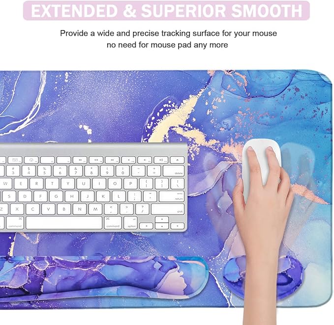 4-in-1 Large Mouse Pad, Keyboard Wrist Rest Pad & Wrist Support Mousepad Set - Image 5