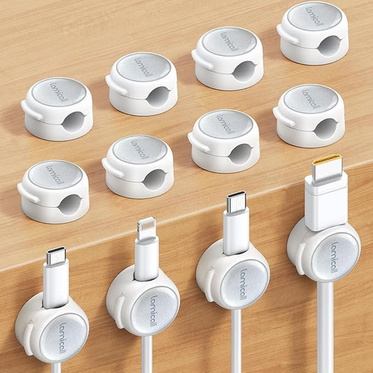 12Pack Magnetic Cable Clips Cord Organizer by Lamicall