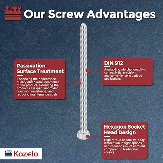 Kozelo 30pcs Socket Head Cap Screws - Image 3