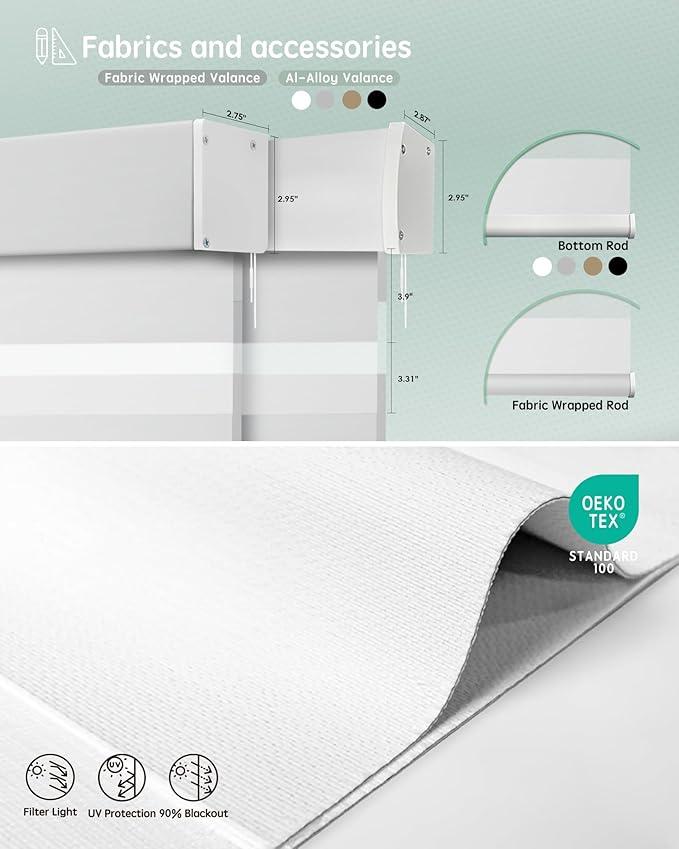 Yoolax Motorized Zebra Blinds Compatible - Image 5
