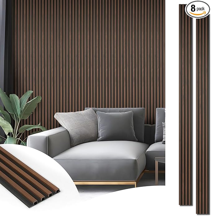 Art3d 8-Pack WPC Wood Slat Wall Panel by Art3d