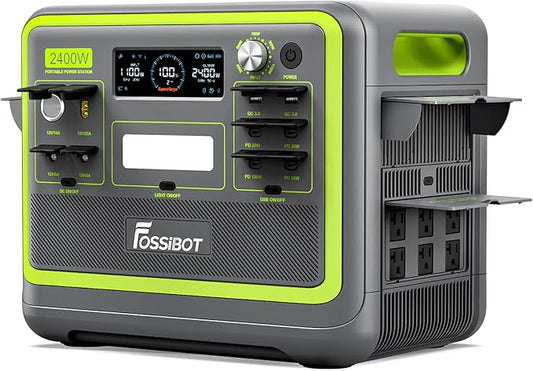 FOSSiBOT F2400 Portable Power Station 2400W, 2048Wh LiFePO4 Battery Solar by FOSSIBOTSolarGenerator