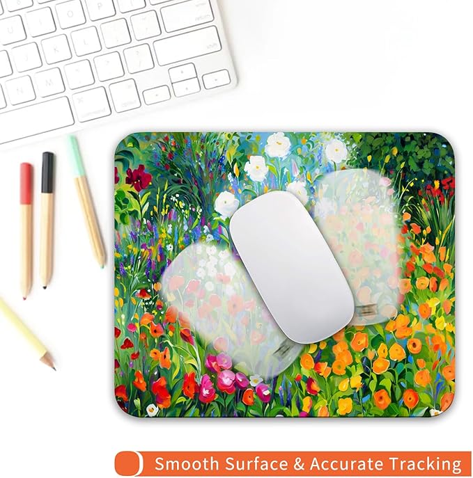 Armanza Square Mouse Pad Flowers Floral, Personalized Premium-Textured Custom - Image 4