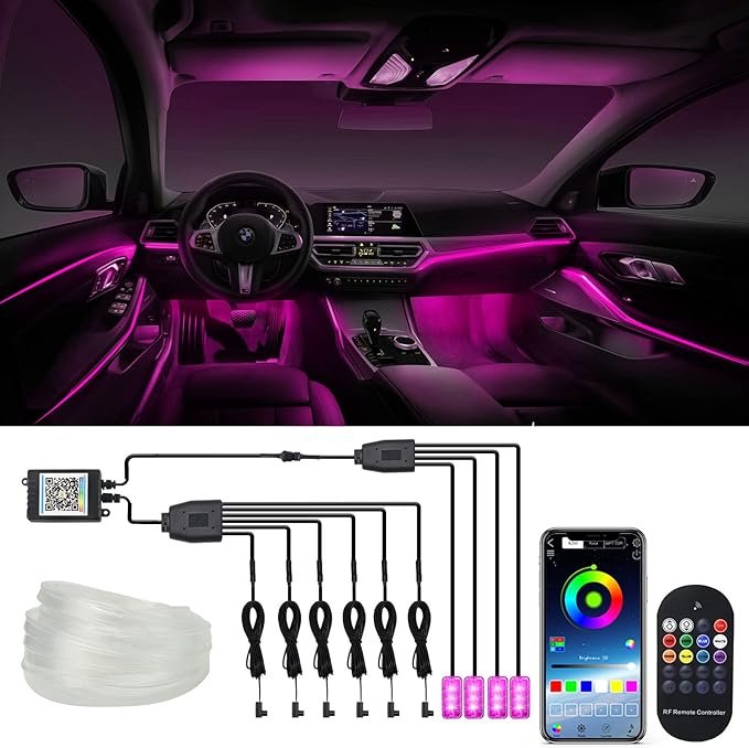 Car LED Lights Interior Light, 10 in 1 Car Ambient Lighting Kits by WEBUPAR