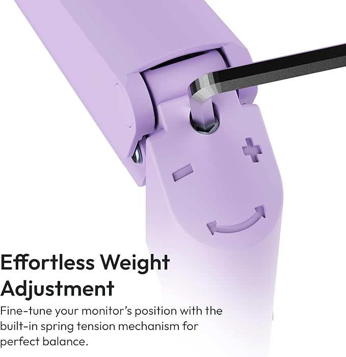 Pixio PS1S Wave Purple Single Monitor Arm Stand Desk Mount - Image 3