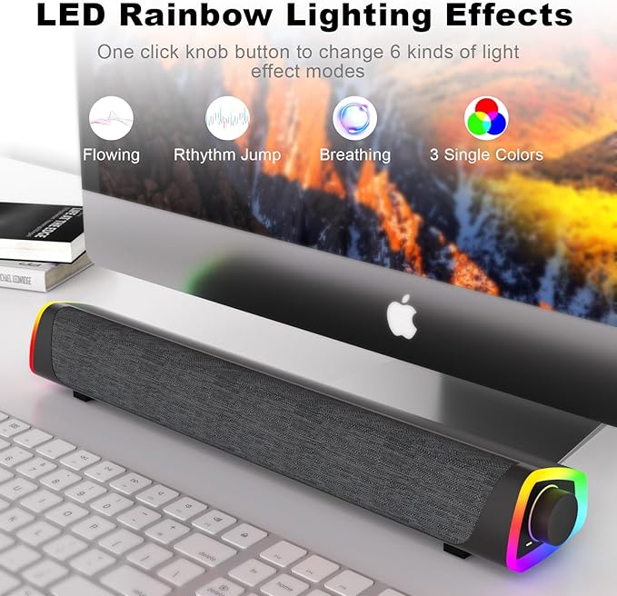 SOULION R30 Plus Bluetooth Computer Speakers, All-in-One Control Button - Image 5