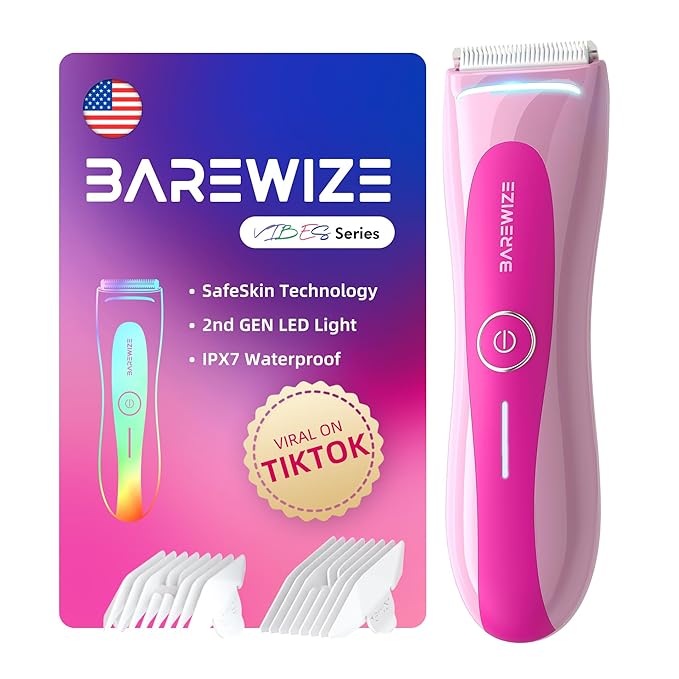 BAREWIZE Bikini Trimmer for Women, Electric Shaver for Women | LED Light by Unknown