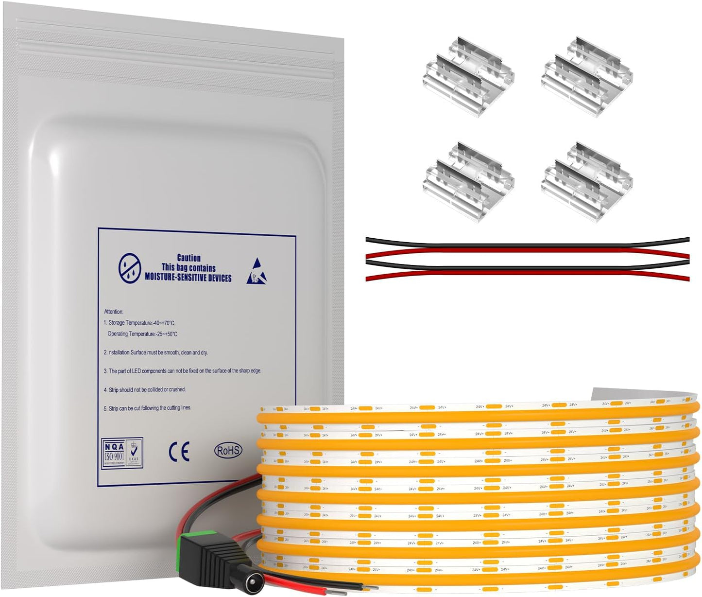COB LED Strip Light 32.8ft, 12V 3120 LEDs CRI90+ Dotless LED Tape for Home | Uniform Glow Flexible Cuttab Dimmable 2700K Ambience High CRI Lighting for Kitchen Cabinets Bedrooms Ceilings & DIY Decor