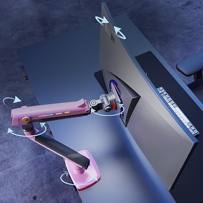 NB Gaming Monitor Arm or for 32 to 60 Inches Screen, Load up to 20 kg, VESA - Image 3