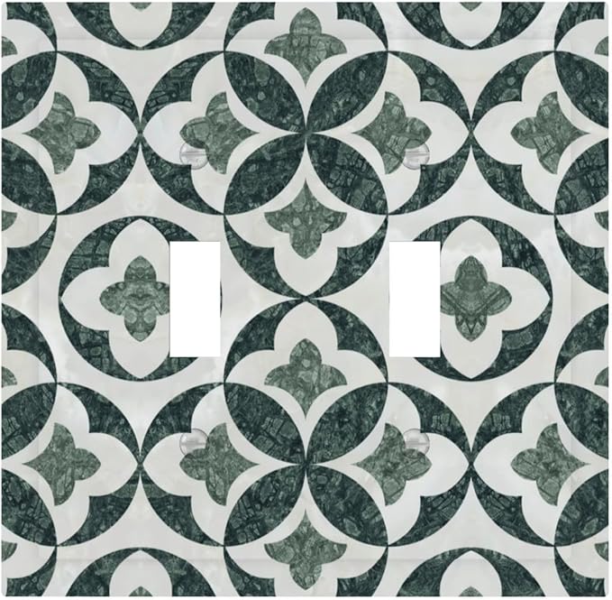 Bvtewkhz Green Luxury Modern Cubic Marble 2 Gang Double Toggle Decorative Light by Unknown