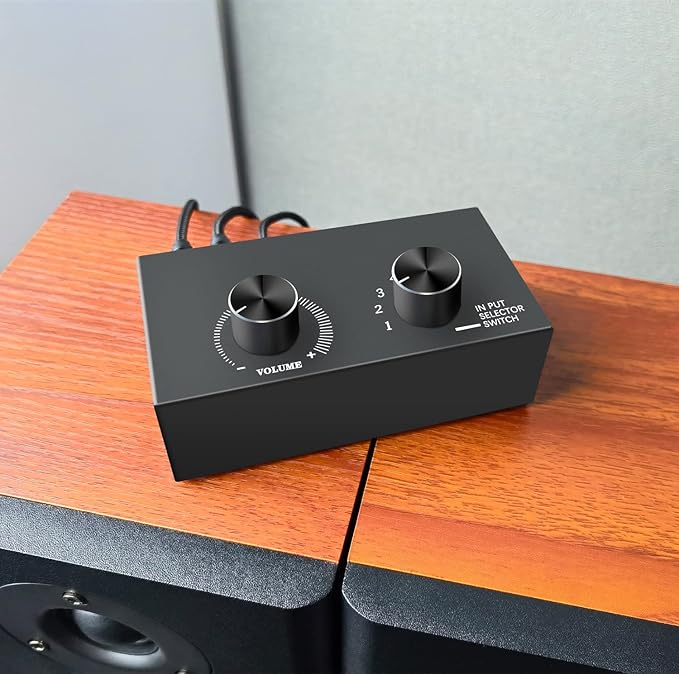 6-Way Audio Switcher, 3.5mm Stereo Audio Switcher, Plug & Play Compatible - Image 3