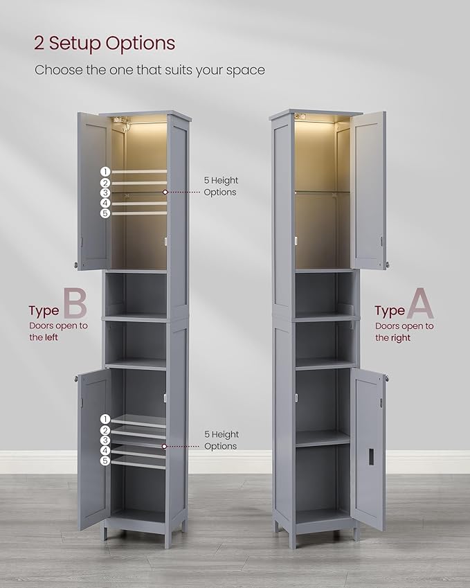 VASAGLE Tall Storage Cabinet - Image 6