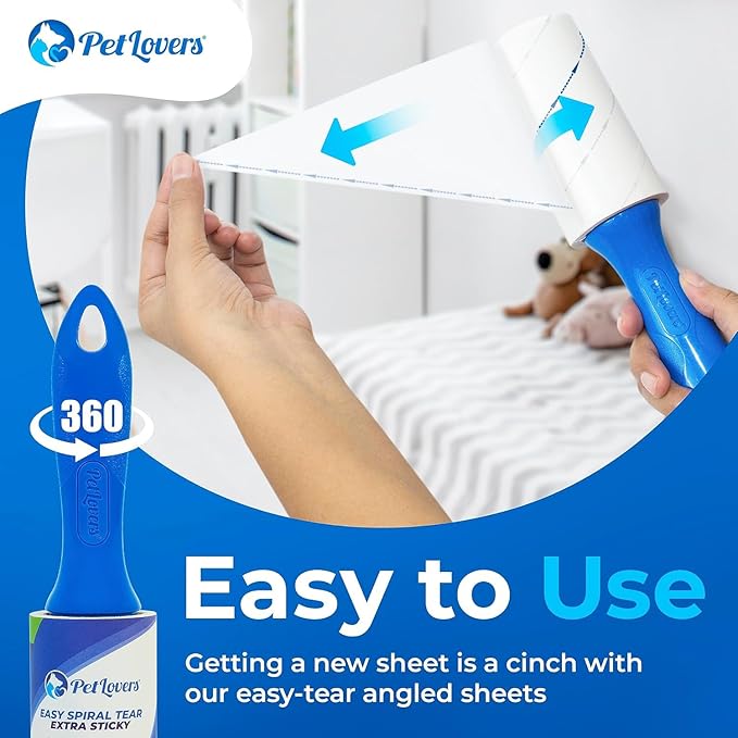 PetLovers Extra Sticky Lint Roller Mega Value Set 450 Sheets - Image 3