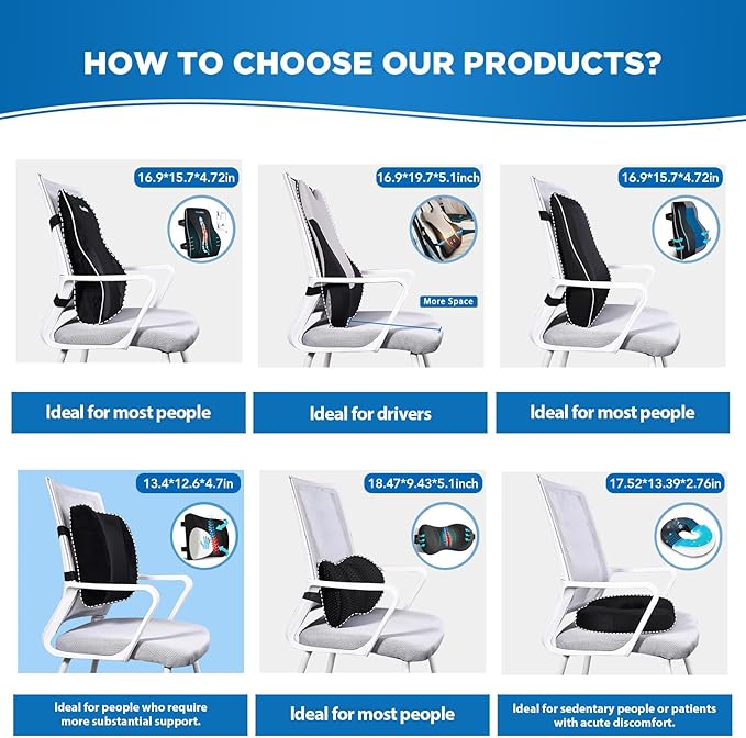 Niceeday Lumbar Support Pillow for Office Chair Car, Gaming Chair Lower Back - Image 8