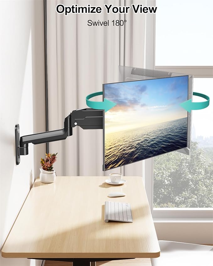 LIFTGO Monitor Wall Mount for 13 to 32 Inch Computer Screens, Height Adjustable - Image 9