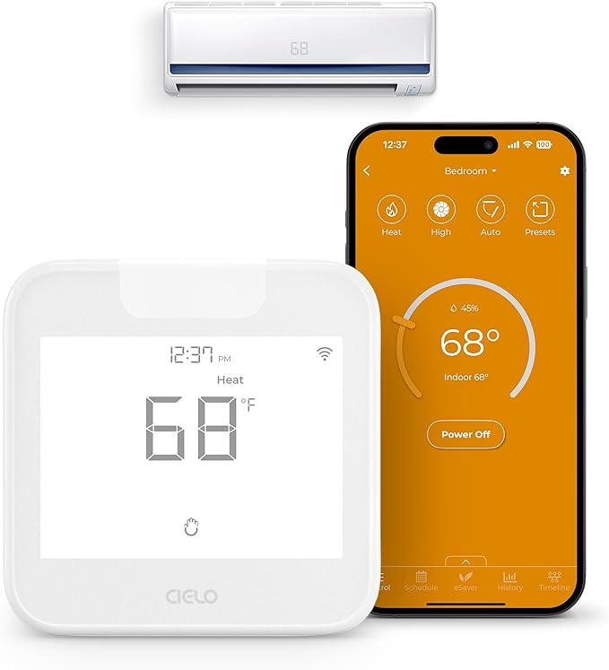 Breez Max | ENERGY STAR CERTIFIED Smart AC Controller | WiFi Thermostat by CieloBreez