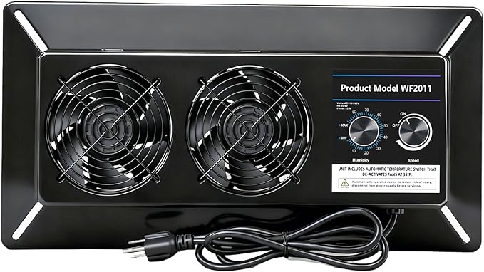Pewoaoa 220 CFM Crawlspace Vent Fan, by Pewoaoa