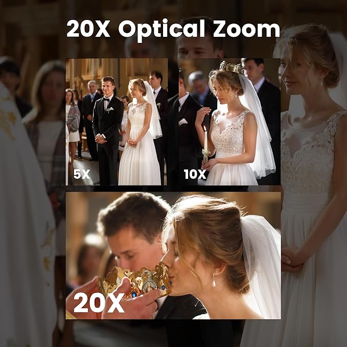 PTZ Camera with 20X Optical Zoom HDMI/USB3.0 Wide View Angle 1080P - Image 3
